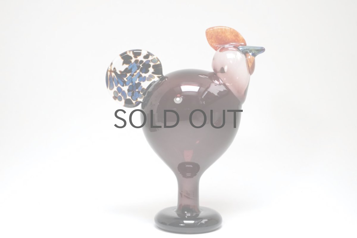 画像4: 北欧アートガラス/ビンテージガラス/Oiva Toikka/オイバ・トイッカ/Nuutajarvi/ヌータヤルヴィ/Birds/バード/Kukko/Rooster/ルースター/1998年 (4)