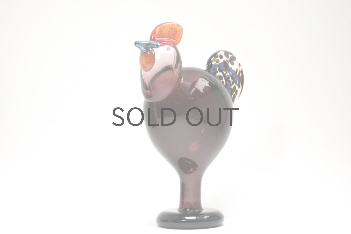 画像6: 北欧アートガラス/ビンテージガラス/Oiva Toikka/オイバ・トイッカ/Nuutajarvi/ヌータヤルヴィ/Birds/バード/Kukko/Rooster/ルースター/1998年 (6)