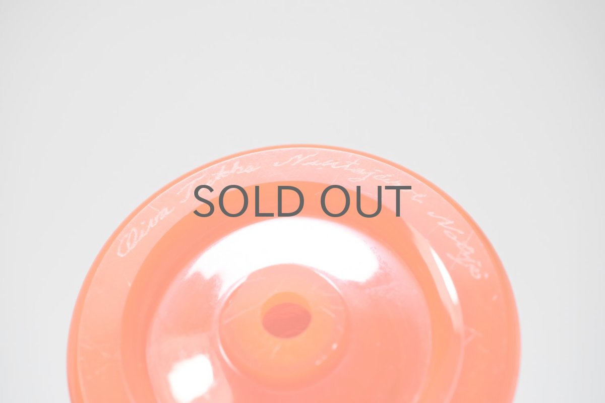 画像9: 北欧アートガラス/ビンテージガラス/Oiva Toikka/オイバ・トイッカ/Nuutajarvi/ヌータヤルヴィ/Sieppo/シエッポスタンド/ 脚付き/レッド (9)