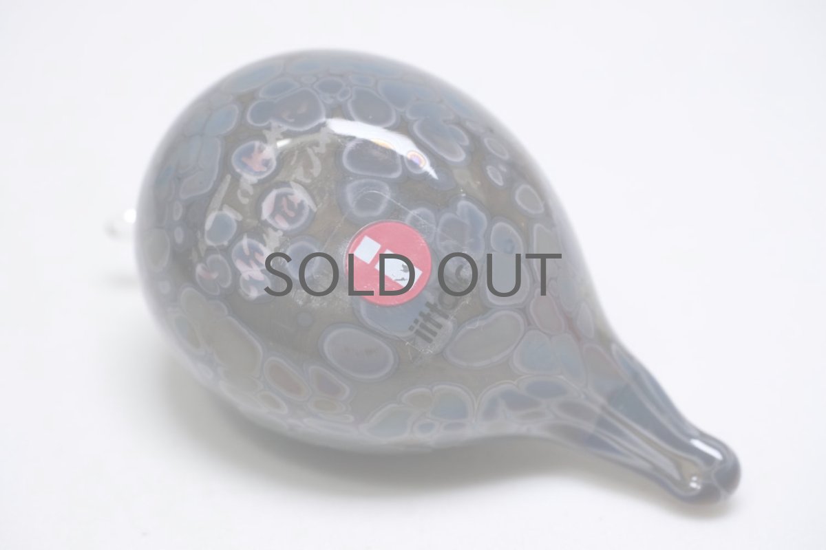 画像6: 北欧アートガラス/Oiva Toikka/オイバトイッカ/Pikku Hippi/ピックヒッピ/Small Goldencrest/ダークベージュ×グレー斑点/巣付き (6)