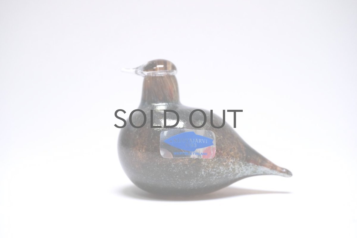 画像1: 北欧アートガラス/iittala/イッタラバード/Oiva Toikka/オイバトイッカ/Hippiainen/ヒッピアイネン/Golden-Crested Kinglet/ダークボディ/No.2 (1)