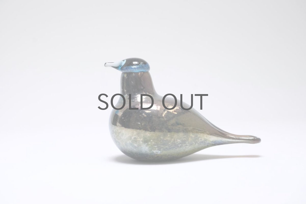 画像1: 北欧アートガラス/iittala/イッタラバード/Oiva Toikka/オイバトイッカ/Hippiainen/ヒッピアイネンより大きい/ゴールドラスター (1)