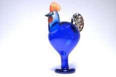 画像6: 北欧アートガラス/ビンテージガラス/Oiva Toikka/オイバ・トイッカ/iittala/イッタラ/Birds/バード/Juhlkukko/Rooster/ユフラクッコ/ルースター/ブルー (6)