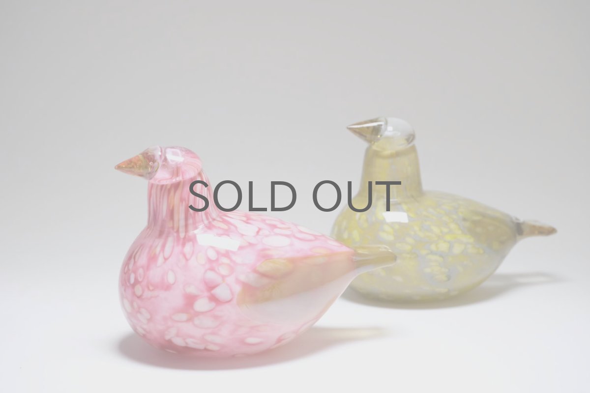 画像7: 北欧アートガラス/ビンテージガラス/Oiva Toikka/オイバ・トイッカ/Nuutajarvi/ヌータヤルヴィ/Taviokuurna/Pine Grossbeak /ピンク/2006年 (7)