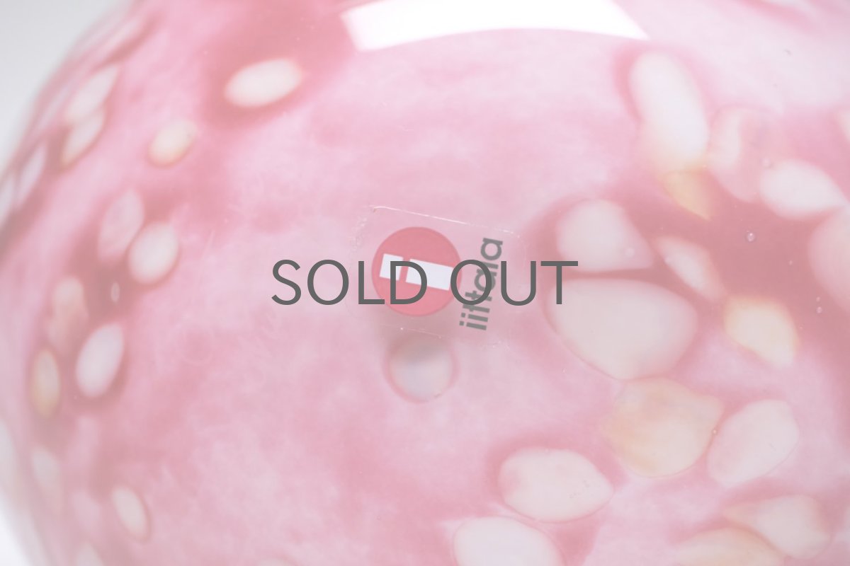 画像8: 北欧アートガラス/ビンテージガラス/Oiva Toikka/オイバ・トイッカ/Nuutajarvi/ヌータヤルヴィ/Taviokuurna/Pine Grossbeak /ピンク/2006年 (8)