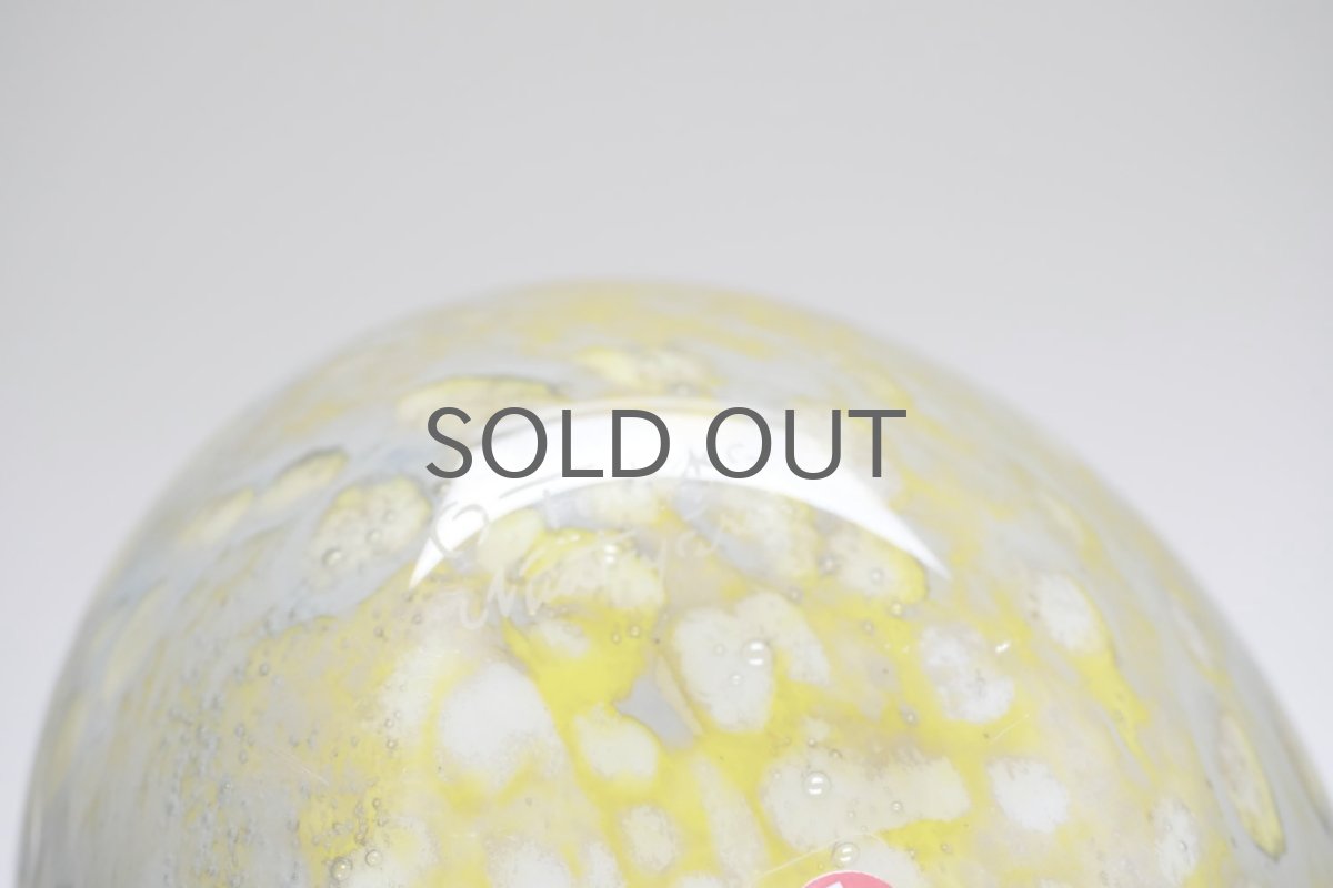 画像8: 北欧アートガラス/ビンテージガラス/Oiva Toikka/オイバ・トイッカ/Nuutajarvi/ヌータヤルヴィ/Taviokuurna/Pine Grossbeak /イエロー/2006年 (8)