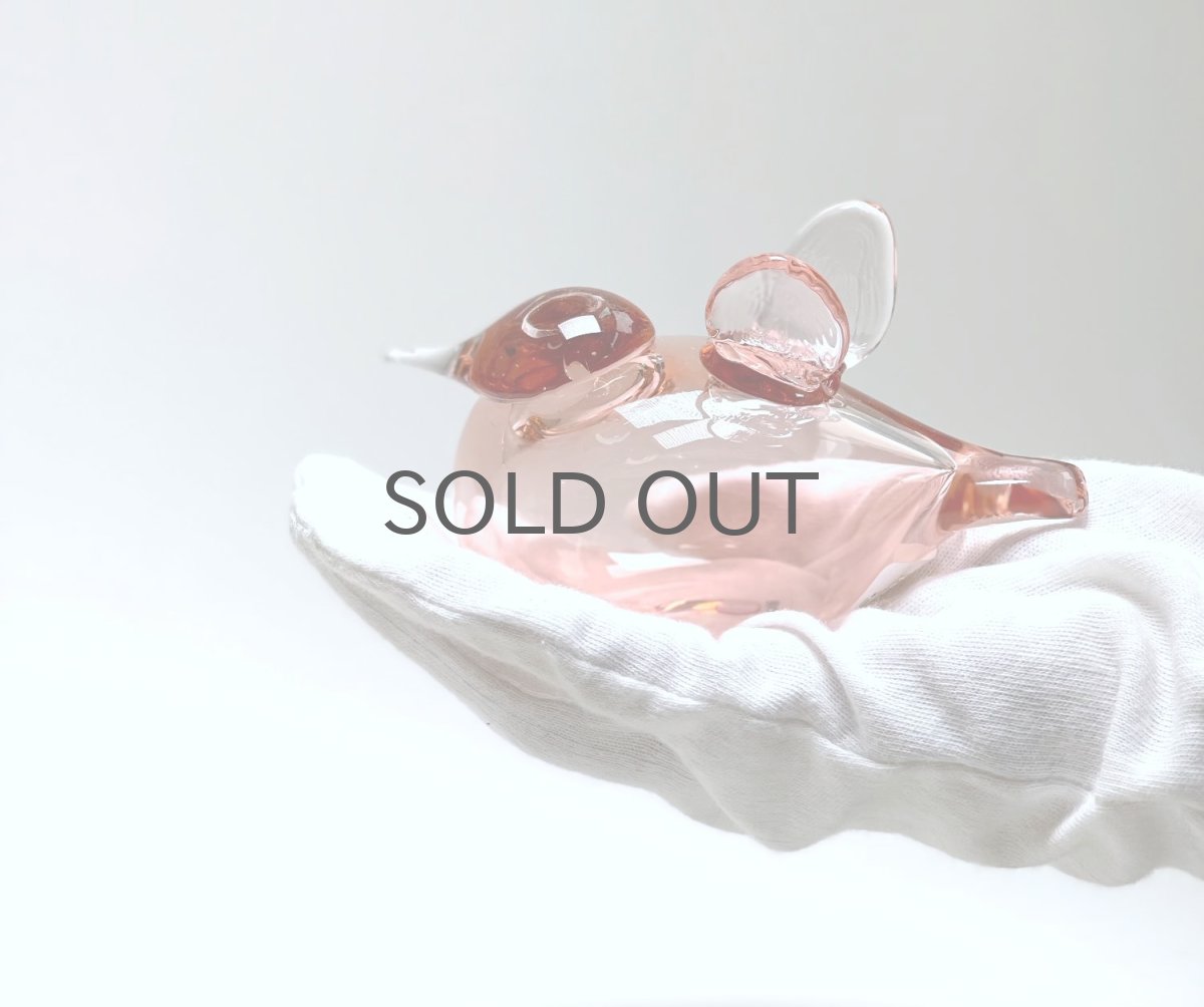 画像5: 北欧アートガラス/ビンテージガラス/Oiva Toikka/オイバトイッカ//iittala/イッタラ/Birds/バード/Baby Birad/サーモンピンク/2021 (5)