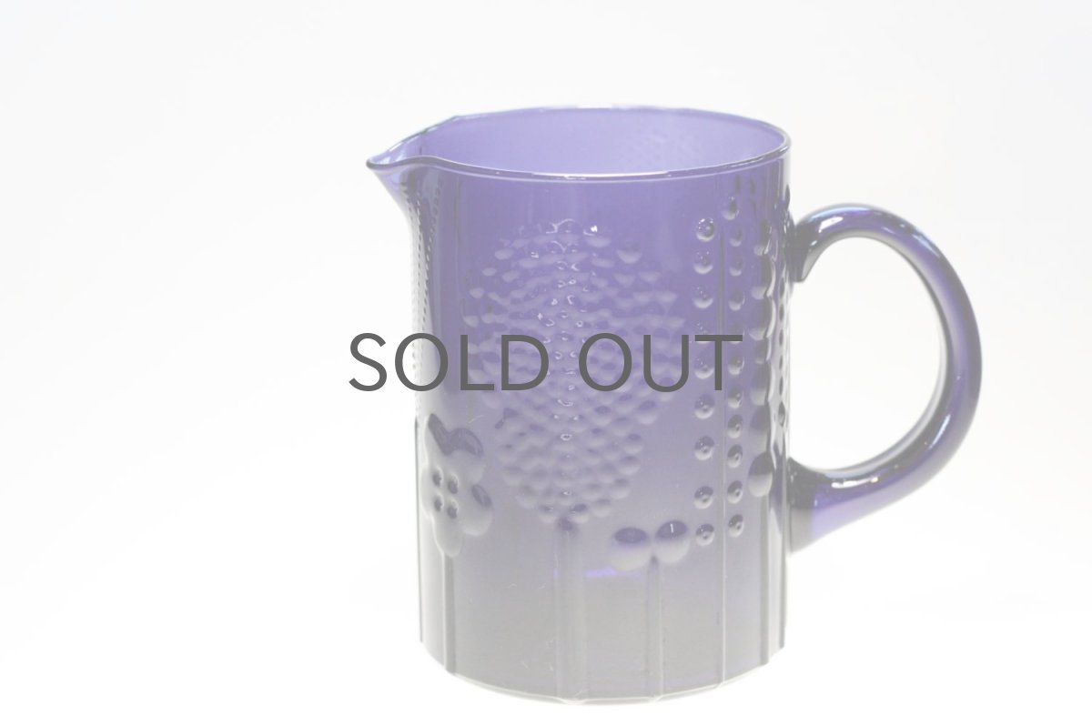 画像3: Oiva Toikka/オイバ・トイッカ/ビンテージ/フローラ/ダークブルーピッチャー&グラスセット/オリジナルBOX付き (3)