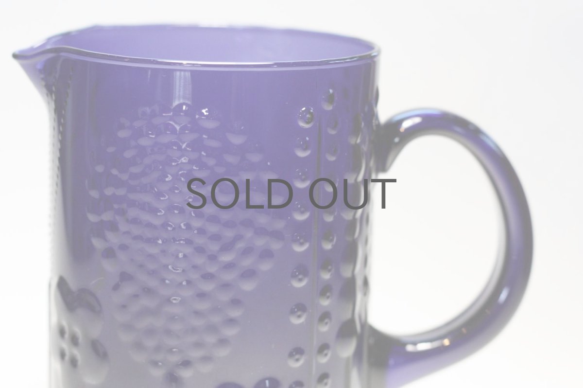 画像5: Oiva Toikka/オイバ・トイッカ/ビンテージ/フローラ/ダークブルーピッチャー&グラスセット/オリジナルBOX付き (5)