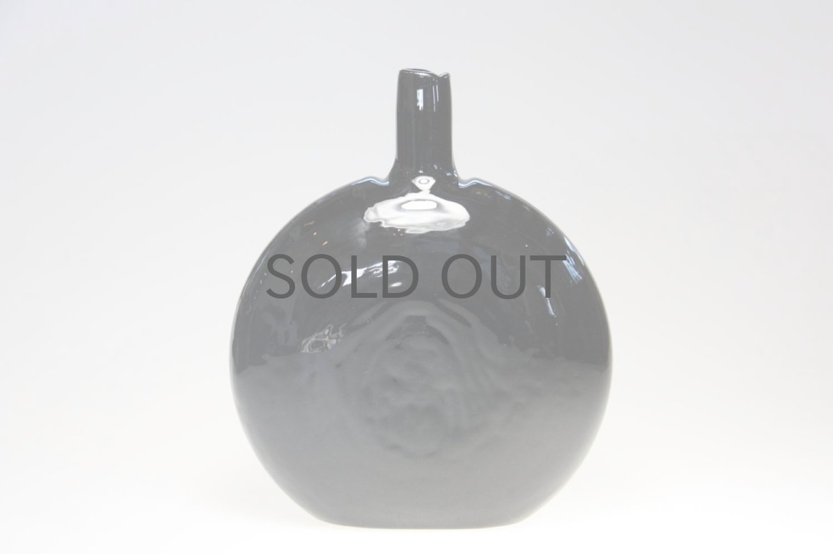 画像3: 北欧ガラス/Oiva Toikka/オイバ・トイッカ/Nuutajarvi/ヌータヤルヴィ/MANSIKKAPAIKKA/一輪挿し/ブラック/Lサイズ (3)