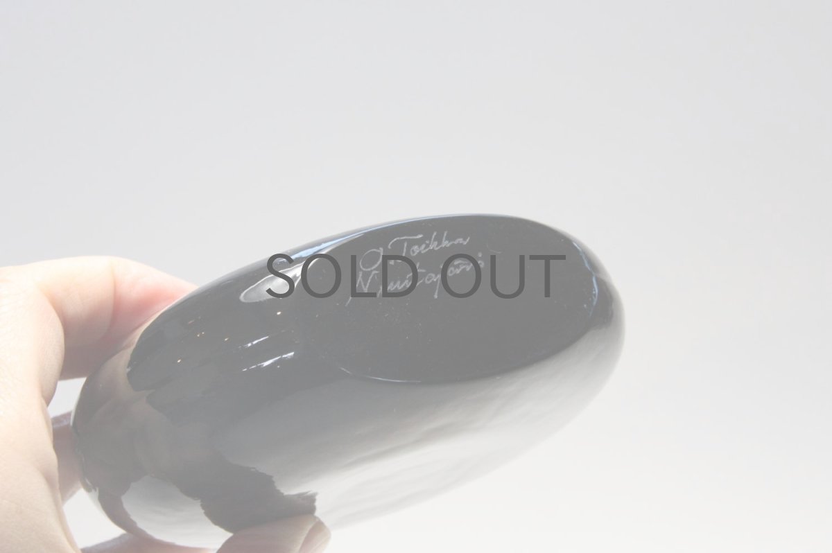 画像6: 北欧ガラス/Oiva Toikka/オイバ・トイッカ/Nuutajarvi/ヌータヤルヴィMANSIKKAPAIKKA/一輪挿し/ブラック/Sサイズ (6)