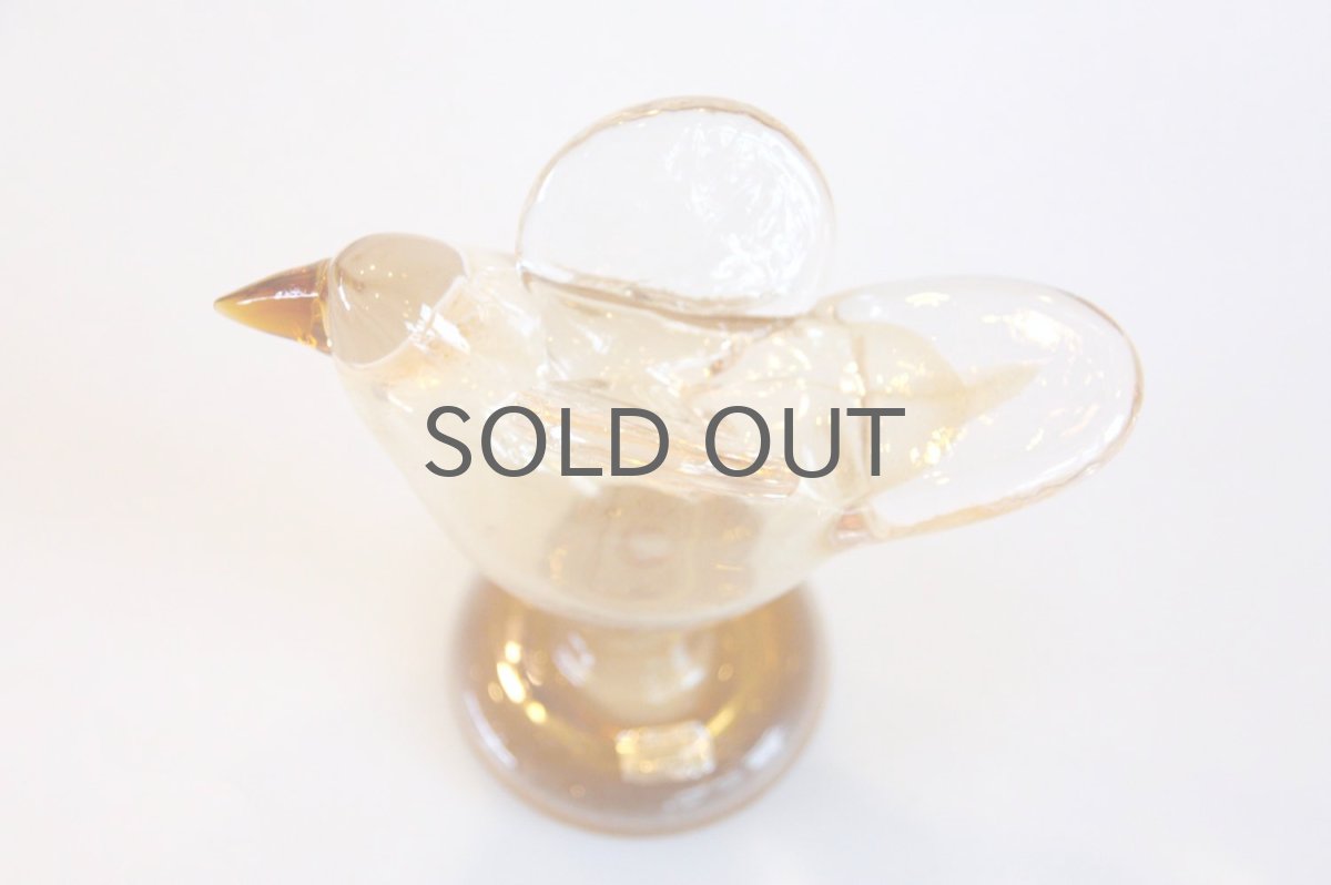 画像6: 北欧アートガラス/ビンテージガラス/Oiva Toikka/オイバ・トイッカ/Nuutajarv/ヌータヤルヴィ/Sieppo/シエッポスタンド/貴重色ハニー (6)