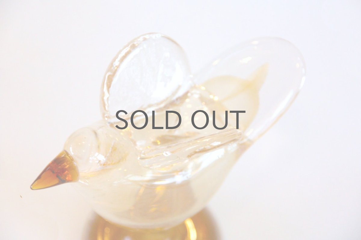 画像5: 北欧アートガラス/ビンテージガラス/Oiva Toikka/オイバ・トイッカ/Nuutajarv/ヌータヤルヴィ/Sieppo/シエッポスタンド/貴重色ハニー (5)