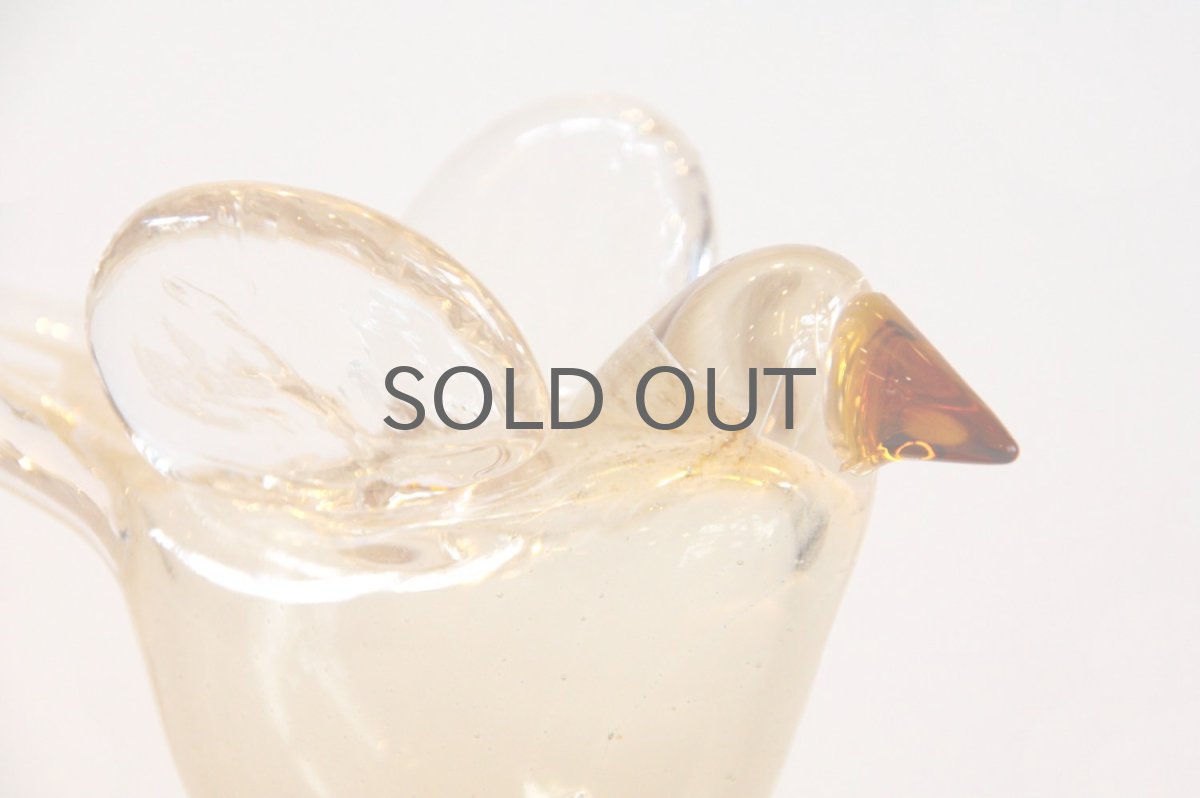 画像4: 北欧アートガラス/ビンテージガラス/Oiva Toikka/オイバ・トイッカ/Nuutajarv/ヌータヤルヴィ/Sieppo/シエッポスタンド/貴重色ハニー (4)