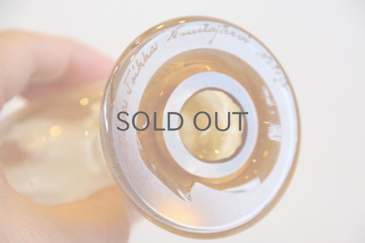 画像8: 北欧アートガラス/ビンテージガラス/Oiva Toikka/オイバ・トイッカ/Nuutajarv/ヌータヤルヴィ/Sieppo/シエッポスタンド/貴重色ハニー (8)