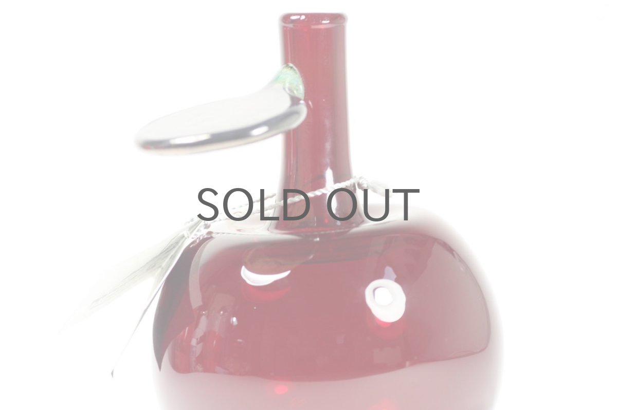 画像5: 北欧アートガラス/Oiva Toikka/オイバ・トイッカ/Nuutajarvi/ヌータヤルヴィ/限定/アップルボトル/レッド (5)