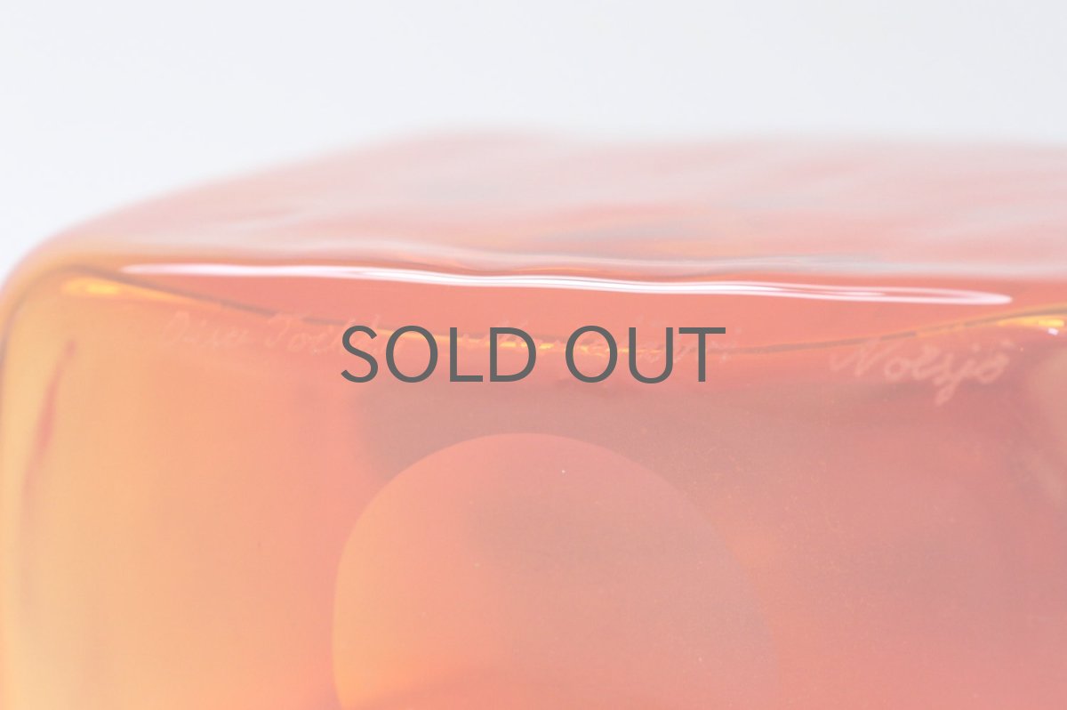 画像7: 北欧アートガラス/ビンテージガラス/Oiva Toikka/オイバ・トイッカ/Nuutajarvi/ニュータルヤルヴィ/ Pampula/PomPom Bottle/N526/オレンジ (7)