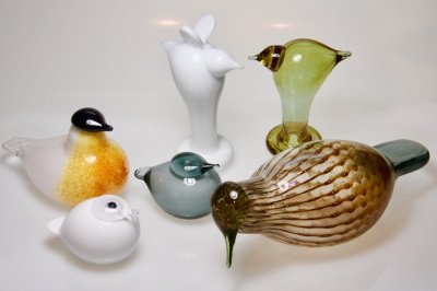 画像1: 北欧アートガラス/ビンテージガラス/Oiva Toikka/オイバ・トイッカ/iittala/イッタラ/Birds/バード/Puffball/パフボール/ホワイト