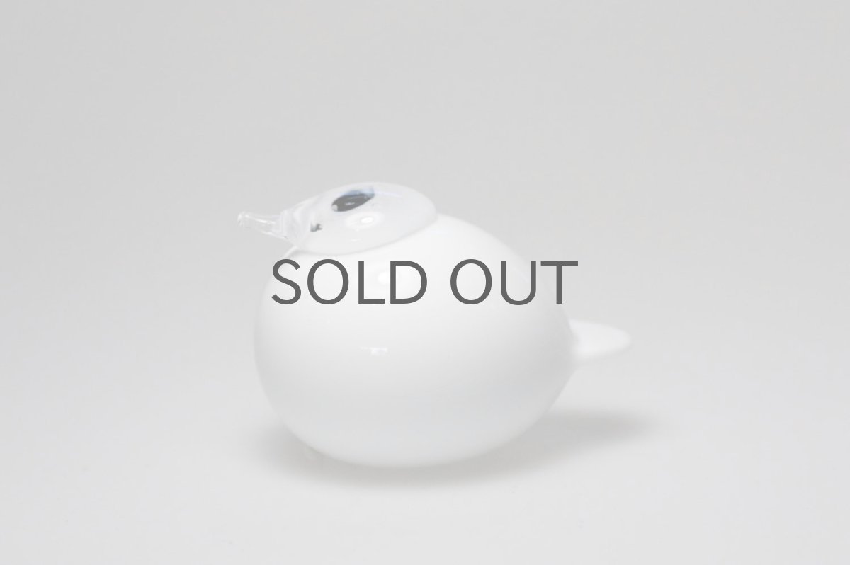 画像1: 北欧アートガラス/ビンテージガラス/Oiva Toikka/オイバ・トイッカ/iittala/イッタラ/Birds/バード/Puffball/パフボール/ホワイト (1)