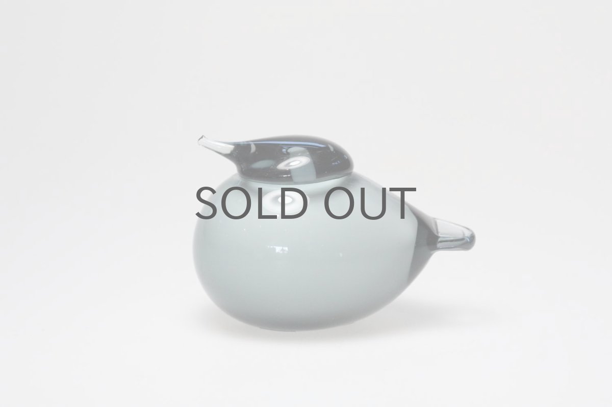 画像1: 北欧アートガラス/ビンテージガラス/Oiva Toikka/オイバ・トイッカ/iittala/イッタラ/Birds/バード/Puffball/パフボール/グレイ (1)