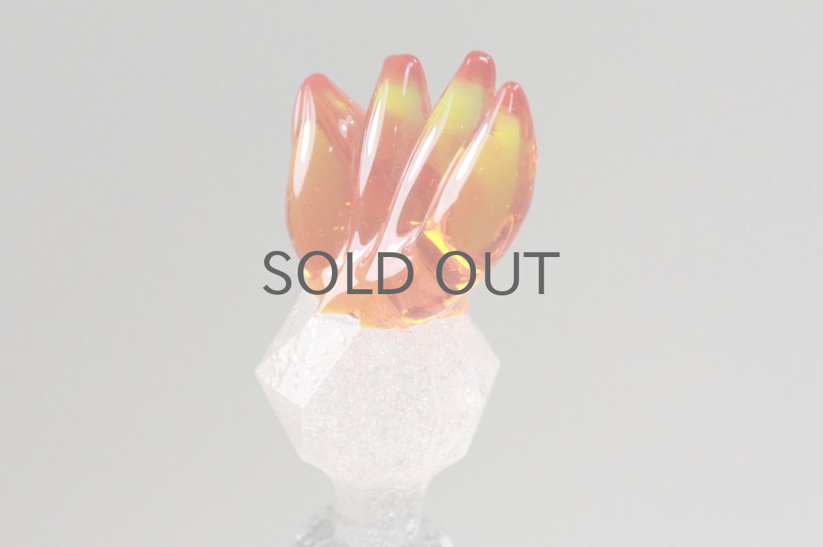 画像3: 北欧アートガラス/ビンテージガラス/Oiva Toikka/オイバ・トイッカ/Nuutajarvi/ヌータヤルヴィ/Puteli/プテリボトル/オレンジ系 (3)