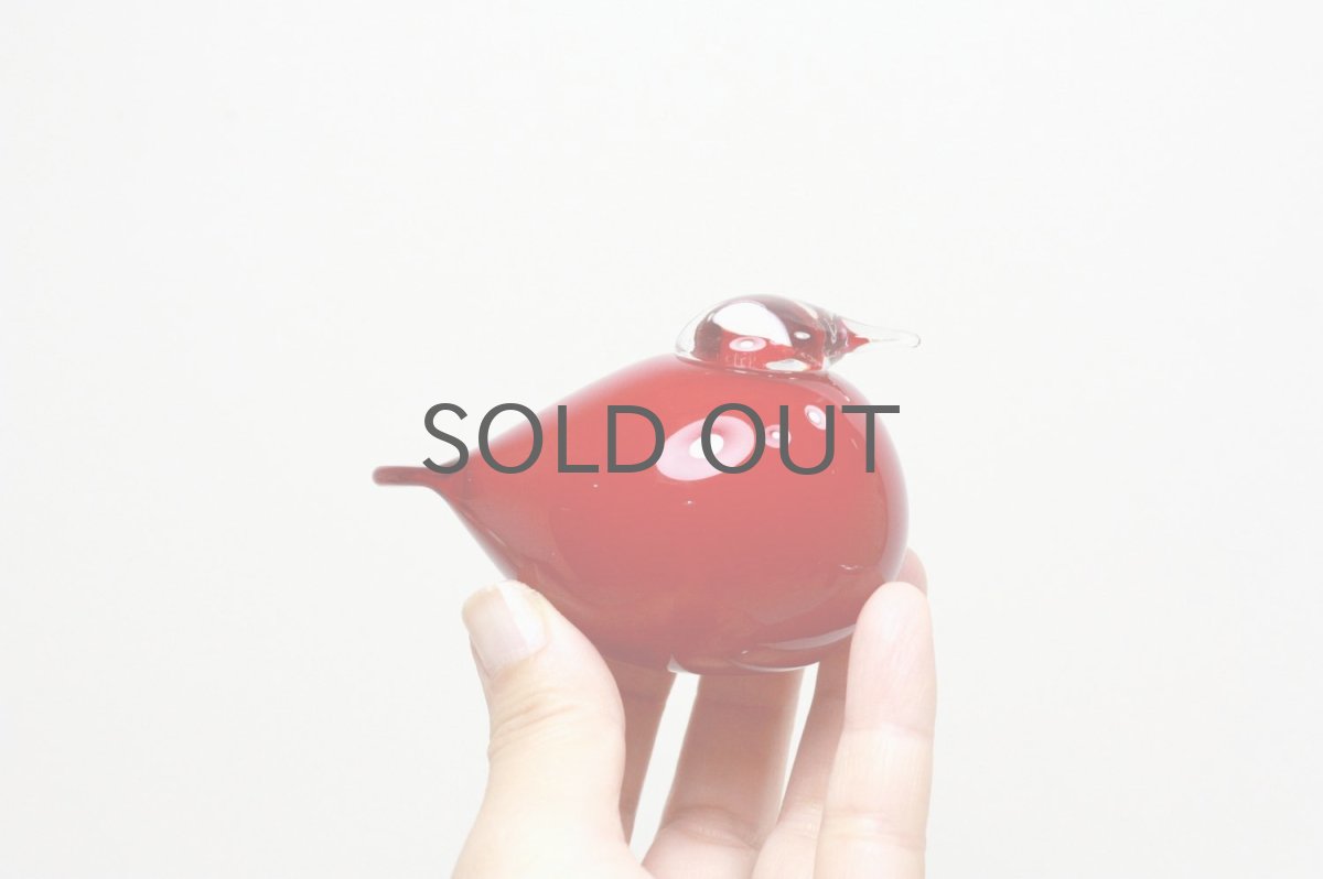 画像4: 北欧アートガラス/ビンテージガラス/Oiva Toikka/オイバ・トイッカ/Nuutajarvi/ヌータヤルヴィ/Birds/バード/Puffball/パフボール/ヌータヤルヴィレッド/No.2 (4)