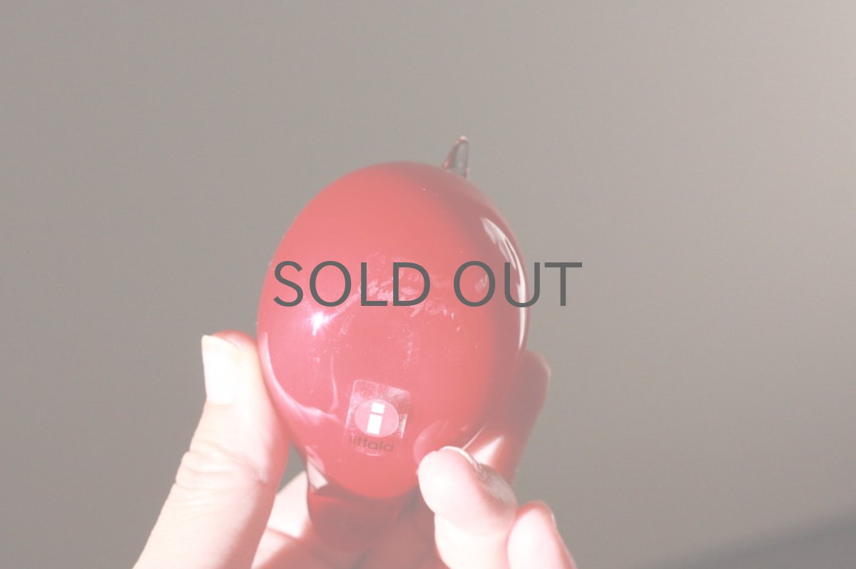 画像5: 北欧アートガラス/ビンテージガラス/Oiva Toikka/オイバ・トイッカ/Nuutajarvi/ヌータヤルヴィ/Birds/バード/Puffball/パフボール/ヌータヤルヴィレッド/No.2 (5)