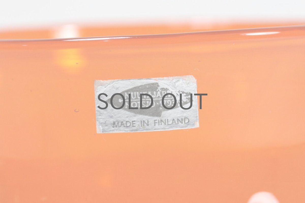 画像7: 北欧アートガラス/Oiva Toikka/オイバトイッカ/ユニークピース/Nuutajarvi/ヌータヤルビ/Pampula/オレンジカップ (7)