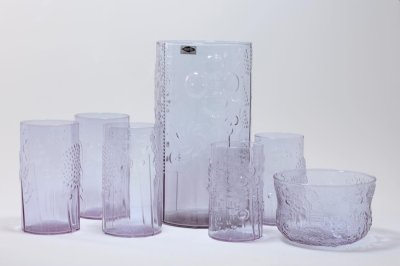 画像2: 北欧ビンテージガラス/オイバトイッカ/フローラ/グラス/タンブラー/高さ10cm/アメジスト