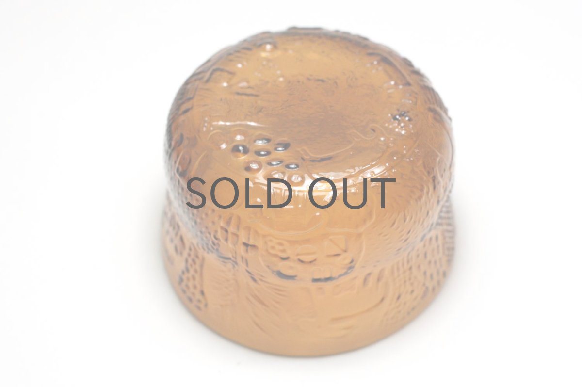 画像4: 北欧ビンテージガラス/Oiva Toikka/オイバ・トイッカ/ファウナ/NUUTAJARVI/ヌータヤルヴィ/ボウル/アンバー (4)