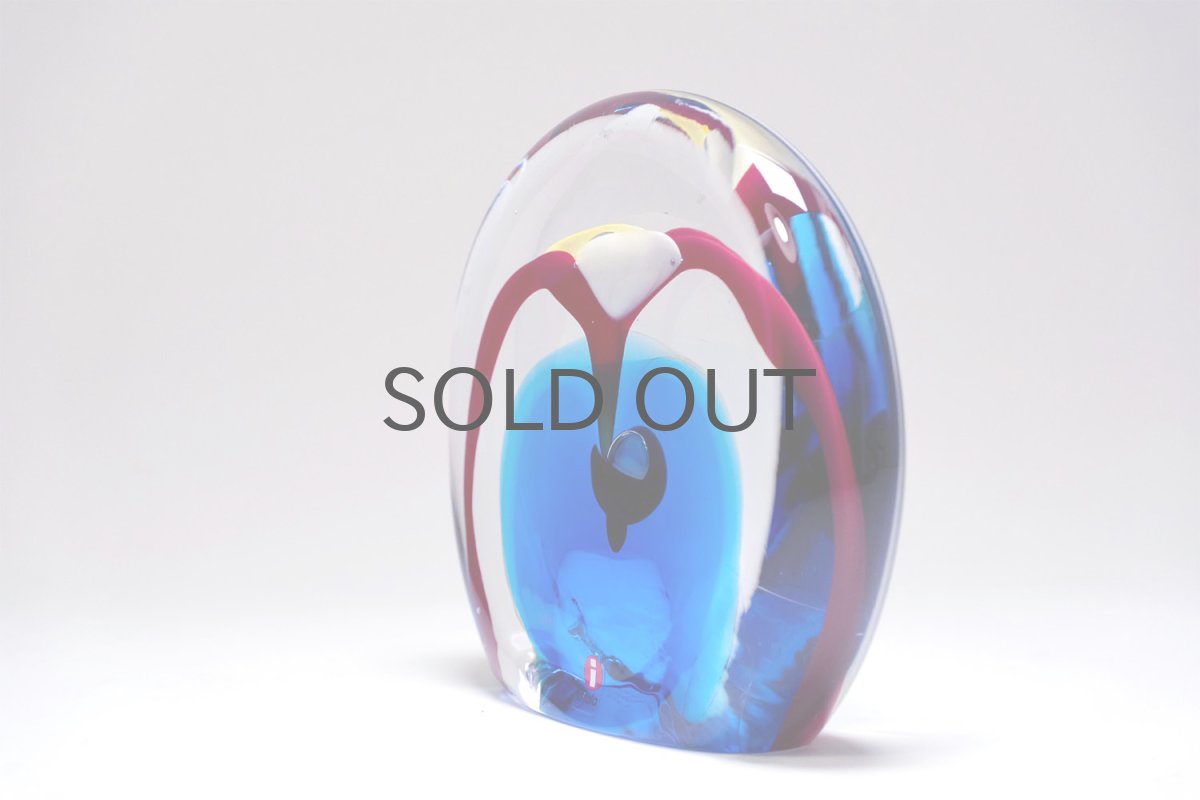 画像3: 北欧アートガラス/ビンテージガラス/アートピース/Oiva Toikka/オイバトイッカ/Lolli/ロリ/2005/ブルー (3)