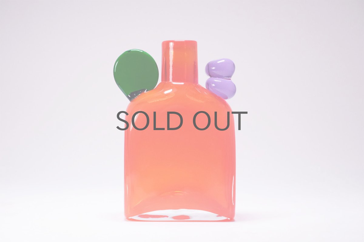 画像3: 北欧アートガラス/ビンテージガラス/Oiva Toikka/オイバ・トイッカ/Nuutajarvi/ヌータヤルヴィ/Pampula/PomPom Bottle/ポンポンボトル/N526/ニュータルヤルヴィレッド (3)