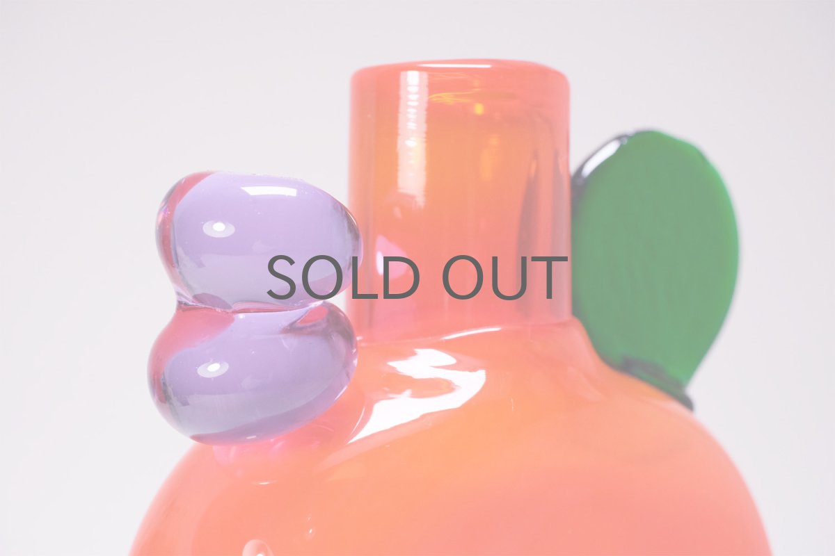 画像2: 北欧アートガラス/ビンテージガラス/Oiva Toikka/オイバ・トイッカ/Nuutajarvi/ヌータヤルヴィ/Pampula/PomPom Bottle/ポンポンボトル/N526/ニュータルヤルヴィレッド (2)