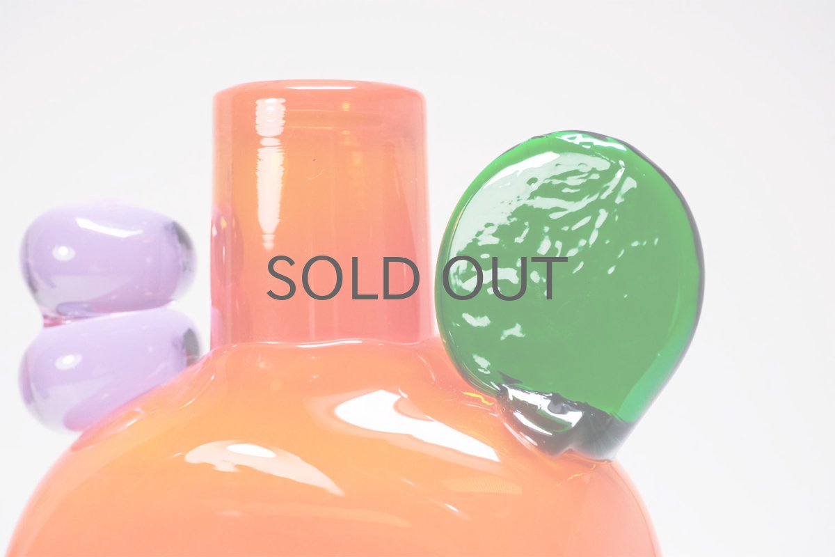 画像5: 北欧アートガラス/ビンテージガラス/Oiva Toikka/オイバ・トイッカ/Nuutajarvi/ヌータヤルヴィ/Pampula/PomPom Bottle/ポンポンボトル/N526/ニュータルヤルヴィレッド (5)