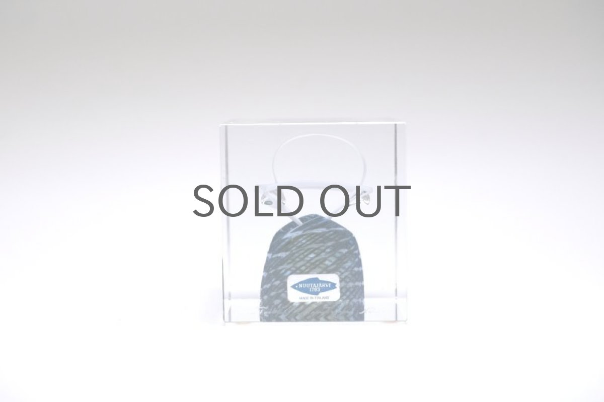 画像3: 北欧アートガラス/ビンテージガラス/アートピース/Oiva Toikka/オイバトイッカ/Nuutajarv/ヌータヤルヴィ/Cube/スペシャルキューブ/ダークグリーン (3)