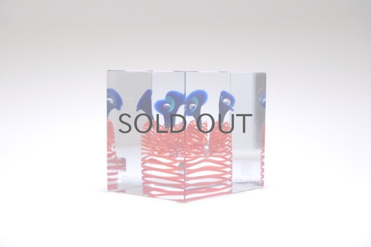 画像2: 北欧アートガラス/ビンテージガラス/アートピース/Oiva Toikka/オイバトイッカ/Nuutajarv/ヌータヤルヴィ/Cube/スペシャルキューブ/500個限定 (2)