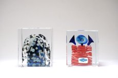 画像8: 北欧アートガラス/ビンテージガラス/アートピース/Oiva Toikka/オイバトイッカ/Cube/スペシャルキューブ/フィンランド独立75周年/750個限定 (8)