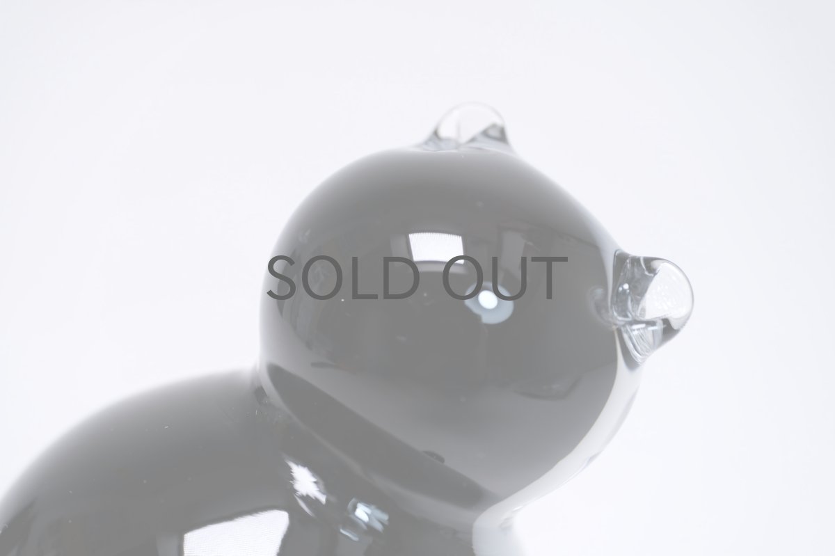 画像8: 北欧アートガラス/ビンテージガラス/Inkeri Toikka/インケリ・トイッカ/Kissa/ネコ/ホワイト＆ブラック (8)