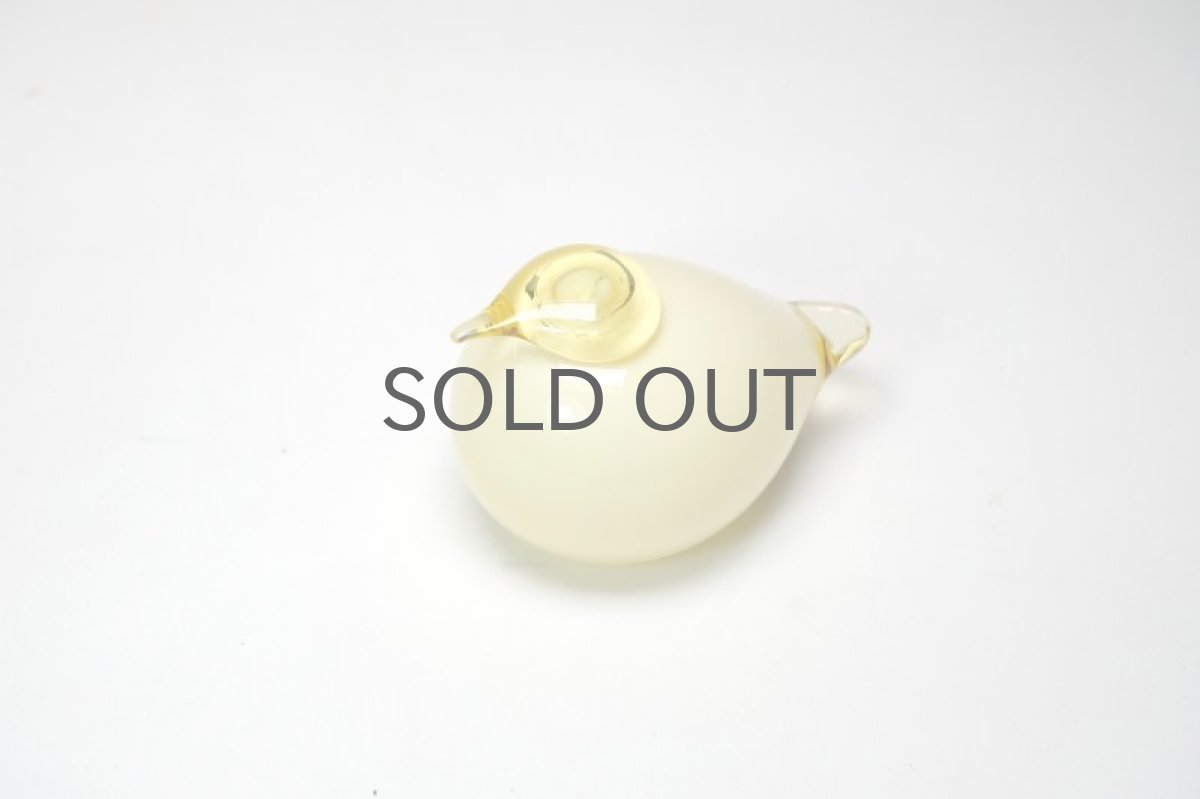 画像4: 北欧アートガラス/ビンテージガラス/Oiva Toikka/オイバ・トイッカ/Nuutajarvi/ヌータヤルヴィ/Birds/バード/kuukunen/Puffball/パフボール/イエロー/箱付き (4)