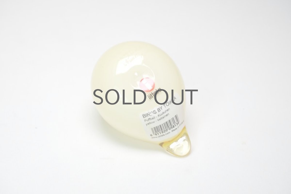 画像6: 北欧アートガラス/ビンテージガラス/Oiva Toikka/オイバ・トイッカ/Nuutajarvi/ヌータヤルヴィ/Birds/バード/kuukunen/Puffball/パフボール/イエロー/箱付き (6)