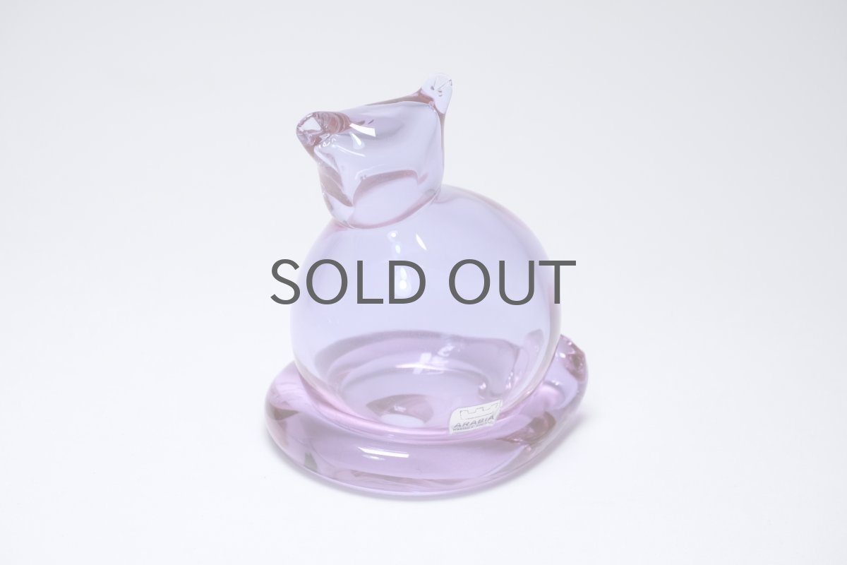 画像5: 北欧アートガラス/ビンテージガラス/Inkeri Toikka/インケリ・トイッカ/Kissa/アメジスト/ネコオブジェ (5)