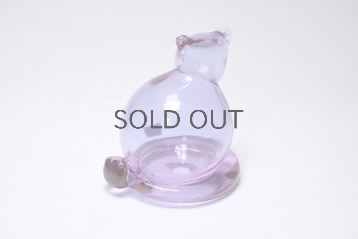 画像6: 北欧アートガラス/ビンテージガラス/Inkeri Toikka/インケリ・トイッカ/Kissa/アメジスト/ネコオブジェ (6)