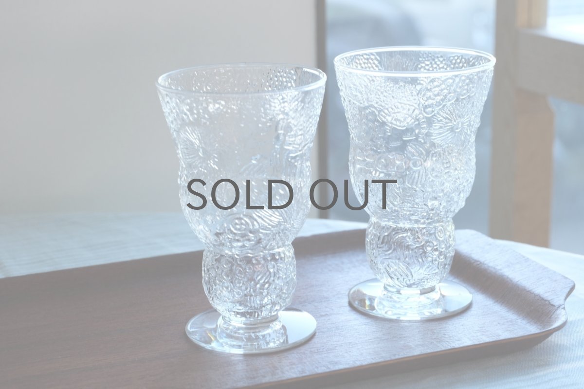 画像2: 北欧ビンテージガラス/Oiva Toikka/オイバ・トイッカ/Fauna/ファウナ/NUUTAJARVI/ヌータヤルヴィ/ワイングラス/クリア (2)