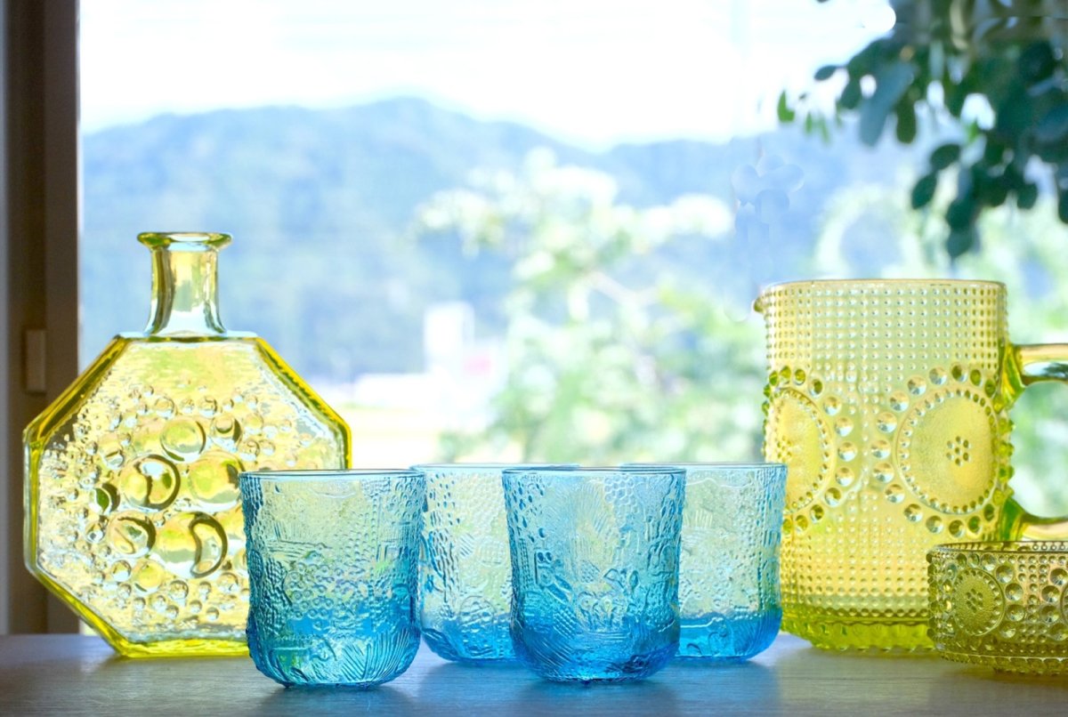 画像7: 北欧ビンテージガラス/Oiva Toikka/オイバ・トイッカ/ファウナ/NUUTAJARVI/ヌータヤルヴィ/ブルー/グラス (7)