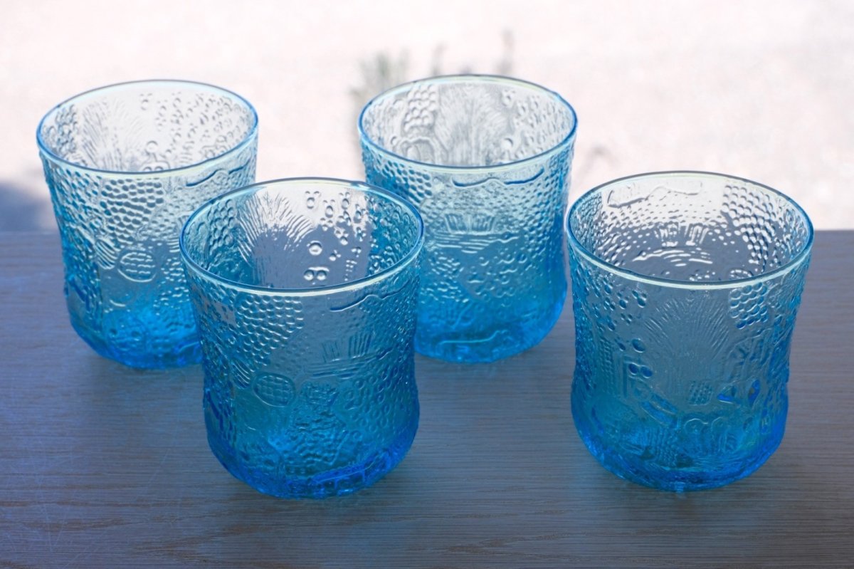 画像2: 北欧ビンテージガラス/Oiva Toikka/オイバ・トイッカ/ファウナ/NUUTAJARVI/ヌータヤルヴィ/ブルー/グラス (2)