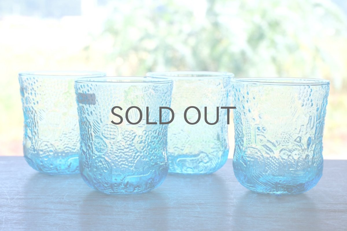 画像1: 北欧ビンテージガラス/Oiva Toikka/オイバ・トイッカ/ファウナ/NUUTAJARVI/ヌータヤルヴィ/ブルー/グラス (1)