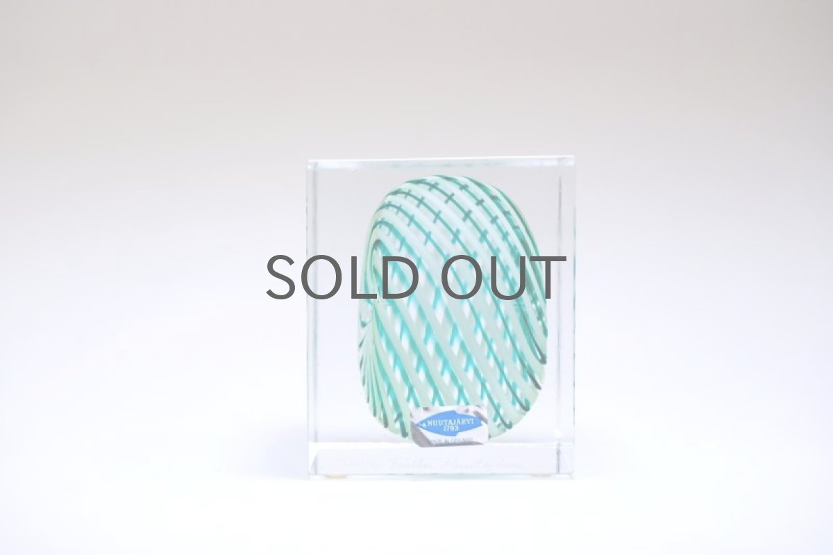 画像3: 北欧アートガラス/ビンテージガラス/アートピース/Oiva Toikka/オイバトイッカ/Cube/スペシャルキューブ/ライトグリーン (3)