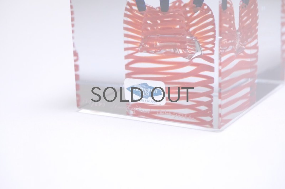 画像4: 北欧アートガラス/ビンテージガラス/アートピース/Oiva Toikka/オイバトイッカ/Nuutajarv/ヌータヤルヴィ/Cube/スペシャルキューブ/500個限定 (4)