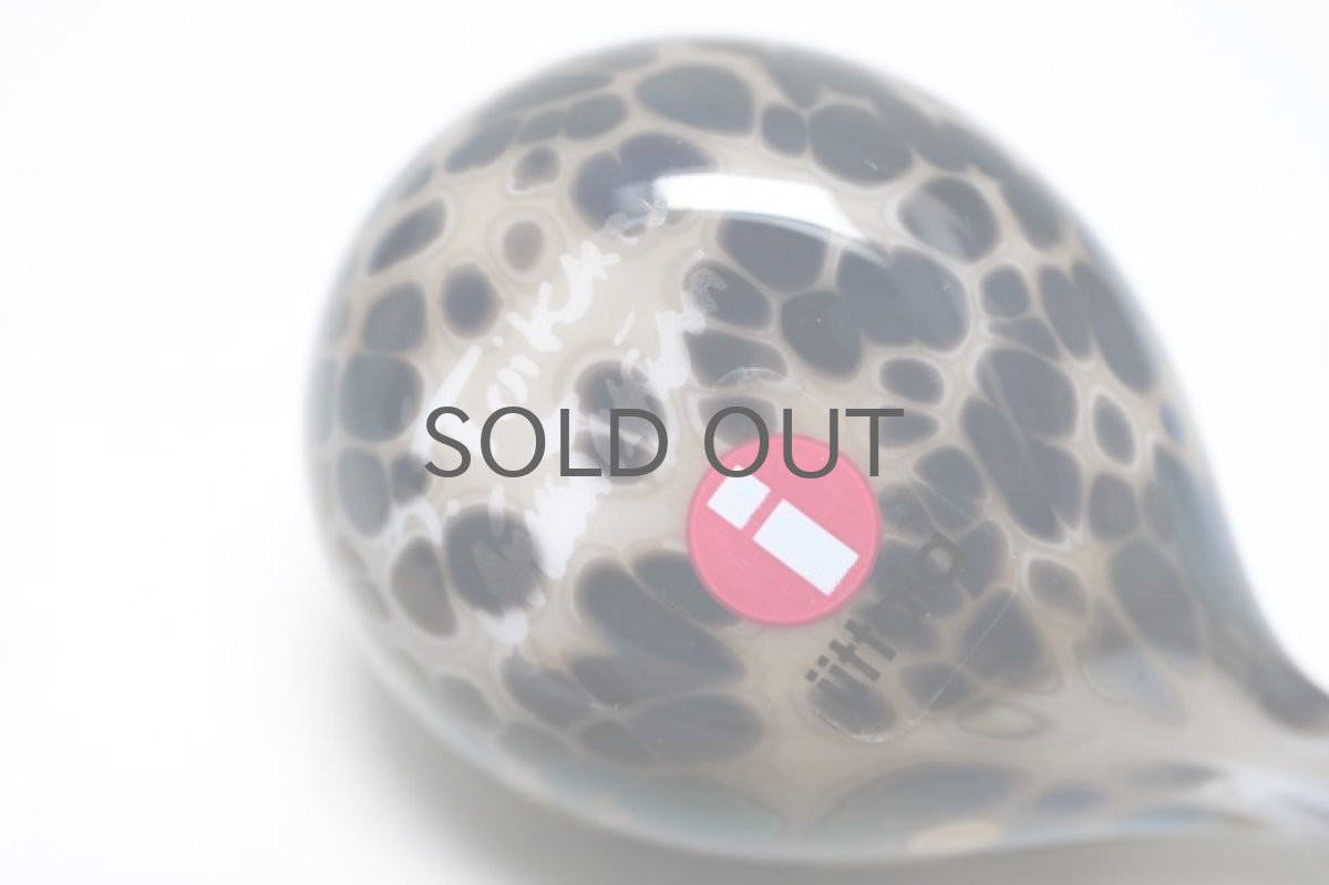 画像10: 北欧アートガラス/iittala/イッタラバード/Oiva Toikka/オイバトイッカ/Pikku Hippi/ピックヒッピ/Small GoldCrest//巣付き/スモーク&ブラック斑点/No.1 (10)