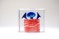 画像2: 北欧アートガラス/ビンテージガラス/アートピース/Oiva Toikka/オイバトイッカ/Cube/スペシャルキューブ/500個限定 (2)